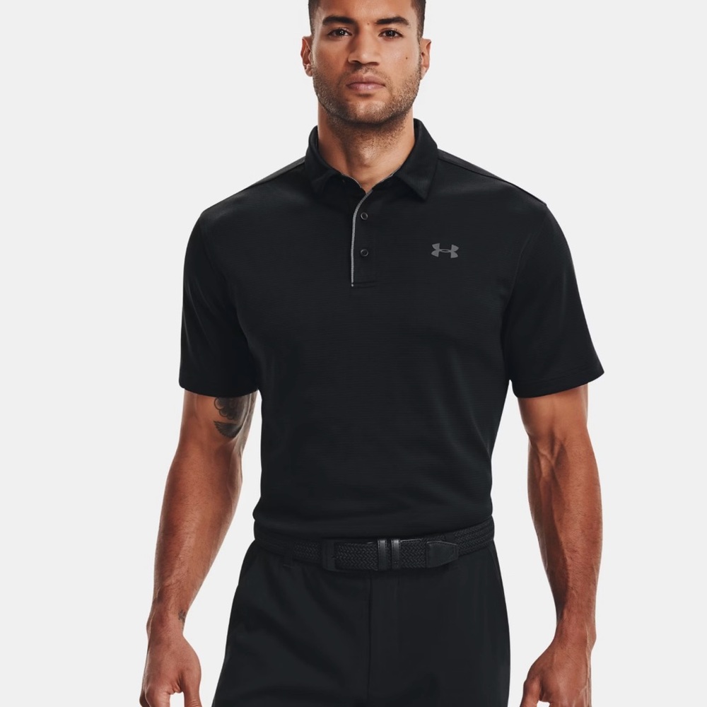 NWT Under Armour Black Performance Polo Shirt